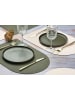 Björn 6-delige set: placemats crème/groen - (L)44,5 x (B)30 cm