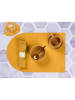 Björn 6-delige set: placemats mosterdgeel/groen - (L)44,5 x (B)30 cm