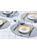 Björn 6-delige set: placemats grijs - (L)45 x (B)33 cm