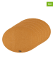 Björn 6-delige set: placemats lichtbruin - (L)45 x (B)33 cm