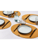 Björn 6-delige set: placemats lichtbruin - (L)45 x (B)33 cm