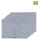 Björn 6-delige set: placemats grijs - (L)45 x (B)33 cm