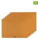 Björn 6-delige set: placemats lichtbruin - (L)45 x (B)33 cm