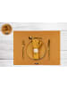 Björn 6-delige set: placemats lichtbruin - (L)45 x (B)33 cm
