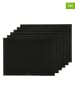 Björn 6-delige set: placemats zwart - (L)45 x (B)33 cm