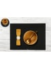 Björn 6-delige set: placemats zwart - (L)45 x (B)33 cm