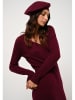 AUTHENTIC CASHMERE Kaschmir-Kleid "Capelet" in Bordeaux