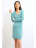AUTHENTIC CASHMERE Kasjmieren jurk "Capelet" turquoise
