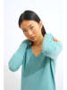 AUTHENTIC CASHMERE Kasjmieren jurk "Capelet" turquoise