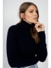 AUTHENTIC CASHMERE Kasjmieren coltrui "Suzie" donkerblauw
