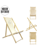 Garden Spirit Liegestuhl "La Vie Est Belle" in Beige - (B)55 x (H)79 x (T)94 cm