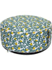 Garden Spirit Pouf "Gonflable" in Weiß/ Grün - (H)25 cm - Ø 55