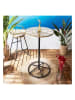 Garden Spirit Tuintafel "Surabay" naturel/zwart - (H)100 x Ø 65 cm