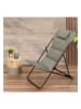 Garden Spirit Liegestuhl "Corfou" in Khaki - (B)55 x (H)89 x (T)81 cm