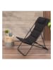 Garden Spirit Ligstoel "Corfou" zwart - (B)55 x (H)89 x (D)81 cm