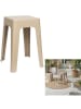 Ethnical Life Hocker in Beige - (B)34,5 x (H)47 x (T)34,5 cm
