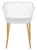 Garden Spirit 4er-Set: Gartenstühle "Malaga" in Weiß - (B)62 x (H)80 x (T)54 cm