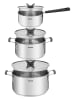 Tefal 6tlg. Edelstahl-Kochgeschirr-Set "Opti`Space"