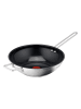 Tefal Patelnia wok "Nordica" w kolorze srebrno-czarnym - Ø 28 cm