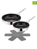 Jamie Oliver 3tlg. Set: Pfanne und Pfannenschoner "Jo Classic" in Silber/ Schwarz