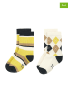 Steiff 2er-Set: Socken in Creme/ Gelb
