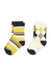 Steiff 2er-Set: Socken in Creme/ Gelb
