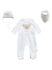 Steiff 3tlg. Outfit in Weiß/ Beige