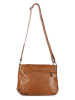 Mia Tomazzi Leder-Umhängetasche "Bausan" in Hellbraun - (B)27 x (H)20 x (T)5 cm