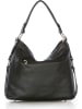 Mia Tomazzi Leder-Schultertasche "Castello" in Schwarz - (B)35 x (H)29 x (T)12 cm