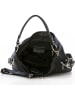 Mia Tomazzi Leder-Schultertasche "Castello" in Schwarz - (B)35 x (H)29 x (T)12 cm