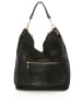 Mia Tomazzi Leder-Schultertasche in Schwarz - (B)42 x (H)38 x (T)17 cm