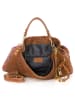 Mia Tomazzi Leren shopper "Niguarda" bruin - (B)42 x (H)38 x (D)17 cm