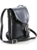 Mia Tomazzi Leren schoudertas "Ortica" zwart - (B)22 x (H)20 x (D)5 cm