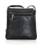 Mia Tomazzi Leder-Umhängetasche "Ortica" in Schwarz - (B)22 x (H)20 x (T)5 cm