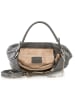 Mia Tomazzi Leder-Schultertasche "Molise" in Grau - (B)30 x (H)20 x (T)8 cm