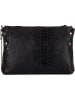 Mia Tomazzi Leren schoudertas "Navigli" zwart - (B)22 x (H)15 x (D)4 cm