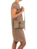 Mia Tomazzi Leren schoudertas "Navigli" taupe - (B)22 x (H)15 x (D)4 cm