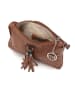 Mia Tomazzi Leder-Umhängetasche ''Navigli'' in Braun - (B)22 x (H)15 x (T)4 cm