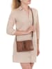 Mia Tomazzi Leder-Umhängetasche ''Navigli'' in Braun - (B)22 x (H)15 x (T)4 cm