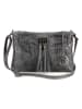 Mia Tomazzi Leren schoudertas antraciet - (B)23 x (H)16 x (D)2 cm