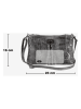 Mia Tomazzi Leren schoudertas antraciet - (B)23 x (H)16 x (D)2 cm