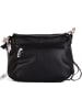 Mia Tomazzi Leren schoudertas "Pontida" zwart - (B)28 x (H)20 x (D)8 cm