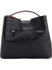 Mia Tomazzi Leder-Henkeltasche in Schwarz - (B)31 x (H)26 x (T)13 cm