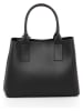 Mia Tomazzi Leren handtas "Monviso" zwart - (B)33 x (H)25 x (D)14 cm