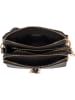 Mia Tomazzi Leren schoudertas "Certosa" zwart - (B)24 x (H)16 x (D)8 cm