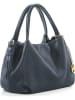 Mia Tomazzi Leder-Henkeltasche in Dunkelblau - (B)28 x (H)20 x (T)12 cm