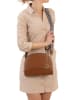 Mia Tomazzi Leren schoudertas "Marghera" lichtbruin - (B)26 x (H)20 x (D)8 cm