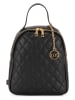 Mia Tomazzi Leder-Rucksack "Caiazzo" in Schwarz - (B)23 x (H)27 x (T)11 cm