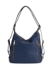 Mia Tomazzi Leren rugzak "Giulianova" donkerblauw - (B)28 x (H)29 x (D)12 cm
