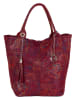 Mia Tomazzi Leder-Schultertasche "Liberazione" in Bordeaux - (B)30 x (H)35 x (T)18 cm